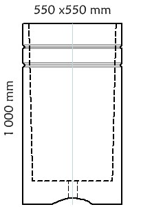 Large Square Refuse Bin 500mm sq x 1000mm H - Image 4