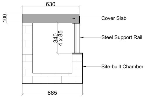 Tshwane Cover Slab rectangular 1500x630x100 - Image 2