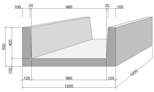 Service Channel 1200x500x1000mm long - Image 2