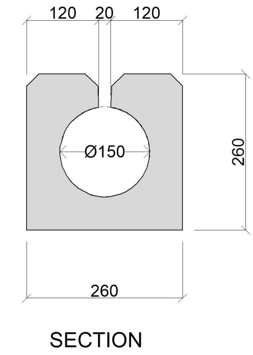 Slotted Drain 150mm ID 1000mm long - Image 2