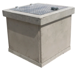 Panel Manhole Kit - Galv. Steel Lid 650x650x700