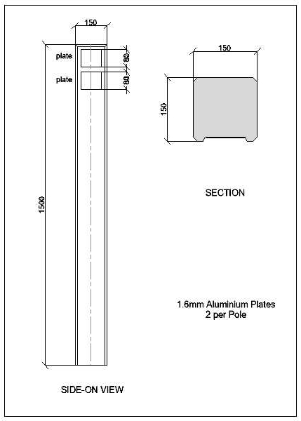 City Power Cable Marker 1500x150x150 - Image 2