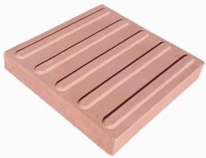 Tactile Directional Block 400x400x65 Coloured SANS 784