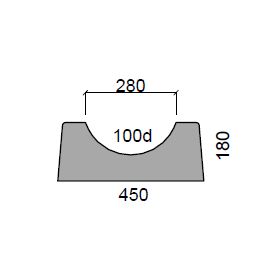 D9 Channel 450w x 180h x 500 long