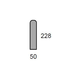 KC21 Small Upright Edging 600mm long