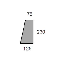 KC6 Medium Semi-Mountable Kerb 1m long Fig. 6