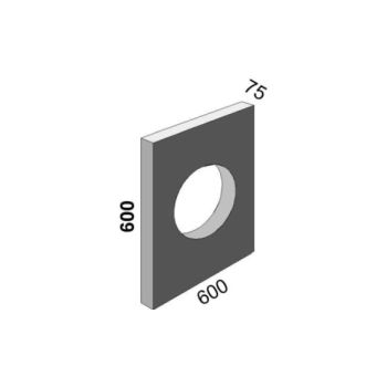 Akasia End Plate Hole 600x600x75