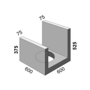 Akasia J-Section Hole 600x600x525 high