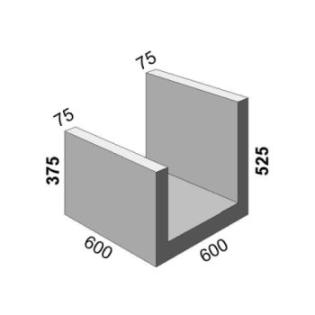 Akasia J-Section 600x600x525 high