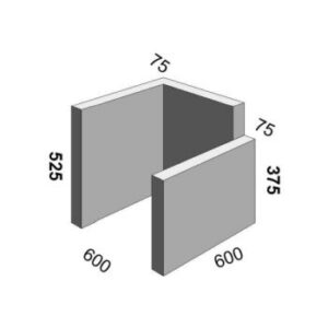 Akasia End Outlet RH 600x600x525 high