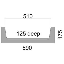 C7 Channel reinf 590w x 175h x 750 long